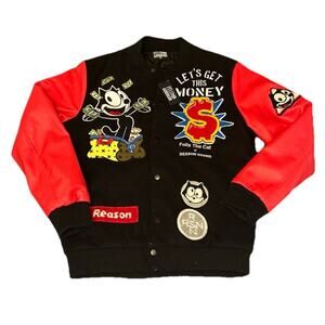 FELIX THE CAT Varsity jacket Size Small Embroidered NWT